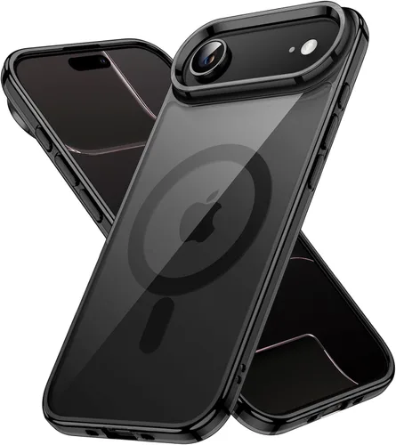 Vista 17 de JETech Funda magnética para iPhone 17 de 6.3 pulgadas, compatible con MagSafe, protector de teléfono a prueba de golpes, parte trasera transparente