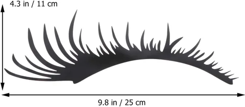 Vista 5 de 2 pares de pestañas de coche para faros delanteros de cejas, calcomanías para faros delanteros
