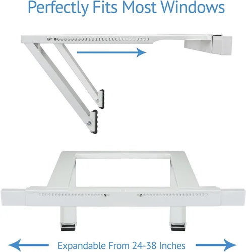 Vista 7 de Ivation Soporte de aire acondicionado, no requiere herramientas ni taladros, montaje de CA para ventana fácil de instalar, acero resistente, soporta