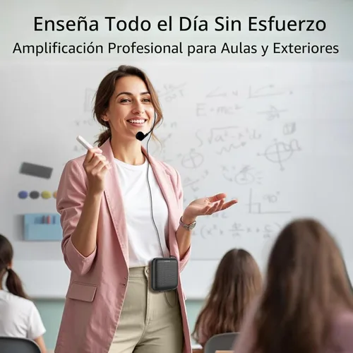 Vista 6 de Norwii Amplificador de voz Bluetooth para profesor con micrófono con cable Negro - 4000mAh