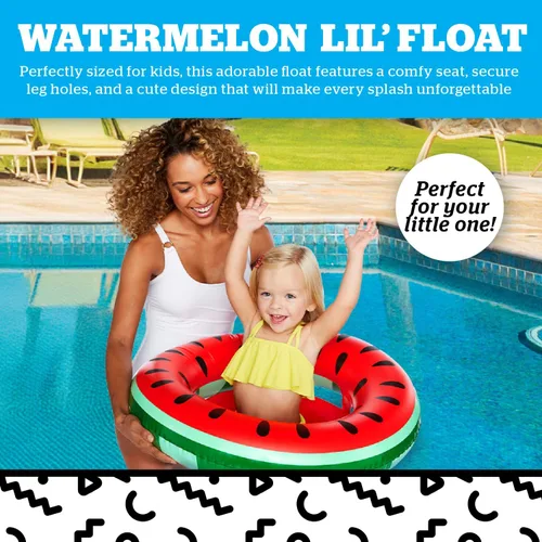 Vista 2 de Flotador grande de sandía para bebés, anillo de natación inflable para bebés y niños pequeños de 1 a 3 años, flotador de agua para principiantes