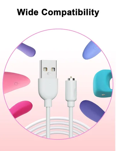Vista 4 de Cable de carga USB magnético de repuesto de cable de carga CC (2.6 pies/2.6 ft)