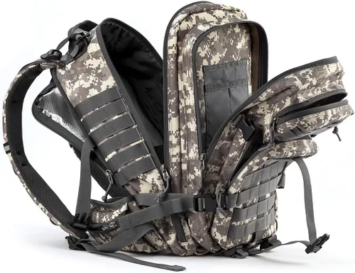 Vista 3 de Mochila táctica militar, 35 l, camuflaje