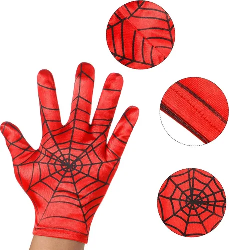 Vista 4 de 2 Pairs Spider Web Gloves Halloween Spider Gloves