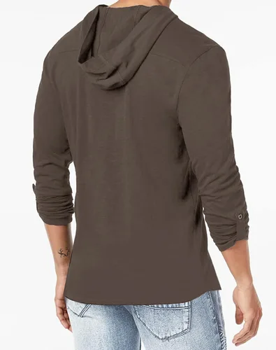 Vista 2 de Yuccalley Sudaderas con capucha de manga larga para hombre, sudaderas casuales