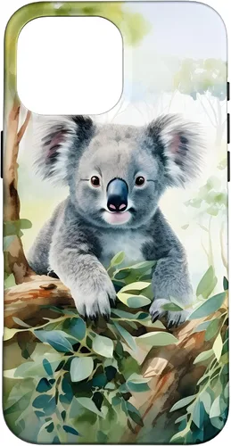 Vista 19 de Adorable Koala in a Tree Watercolor Case for iPhone 17
