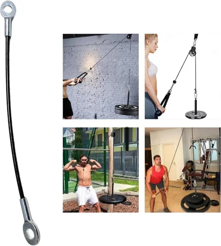 Vista 2 de Fitness Gym Replacement Cable Heavy Type Steel Wire Rope Pulley Cable for Fitness Enthusiasts and Trainers