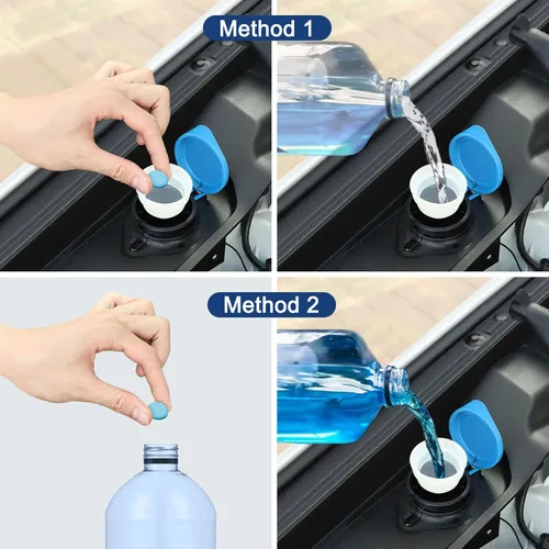 Vista 3 de Beieverluck 400 piezas de pastillas concentradas de líquido limpiaparabrisas para coche, pastillas efervescentes limpiaparabrisas sólidas