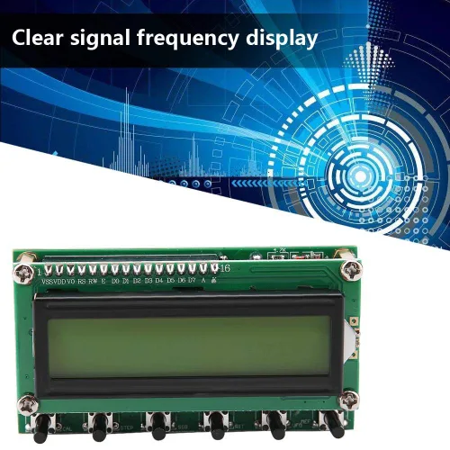 Vista 7 de Walfront Generador DDS, 0-55MHz Pantalla LCD DDS Función Generador Módulo Probador Digital Basado en AD9850 Chip