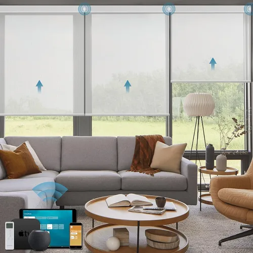 Vista 36 de Cortinas enrollables inteligentes de filtrado de luz motorizadas compatibles con HomeKit, persianas inteligentes para ventanas con 1% de apertura