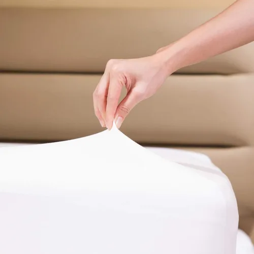 Vista 6 de Sábana Ajustable - Sábana Ajustable Individual COSMOPLUS Solamente (Sin Sábana Encimera ni Fundas de Almohada), Micropunto Elástico en 4 Beige