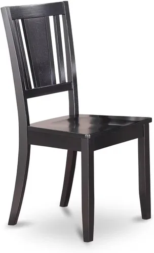 Vista 4 de East West Furniture DLDU5-BLK-W - Juego de mesa de comedor de 5 piezas para 4 personas, incluye una mesa de cocina redonda con gotas y 4 sillas