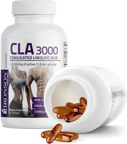 Vista 6 de Bronson CLA 3000 de potencia extra alta apoya la gestión de peso saludable, masa muscular magra, ácido linoleico conjugado no estimulante, 90