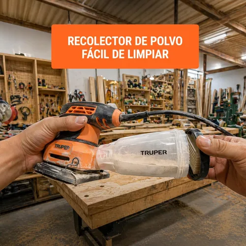Vista 8 de Truper LIOR-1/4A3, Lijadora Orbital 1/4 Hoja 240 W Profesional