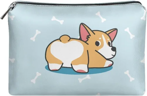 Vista 29 de Flashideas Bolsa de maquillaje portátil de cuero impermeable bolsa de cosméticos embrague maquillaje cepillo bolsa, Estampado De Mármol Azul 1