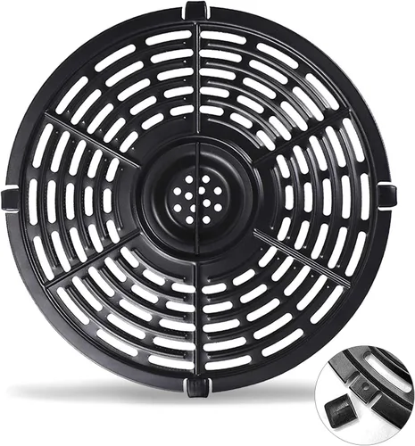 Vista 10 de Bandeja para parrilla, bandeja de repuesto para freidora de aire redonda de 6.1 pulgadas, 2 cuartos de galón, accesorios para placa para parrilla