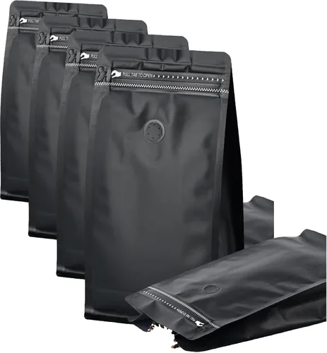Vista 11 de FireKylin 50 piezas de bolsas de café con válvula, (8 onzas, 0.5 libras) Bolsas de pie resellables con ventilación, bolsas de almacenamiento