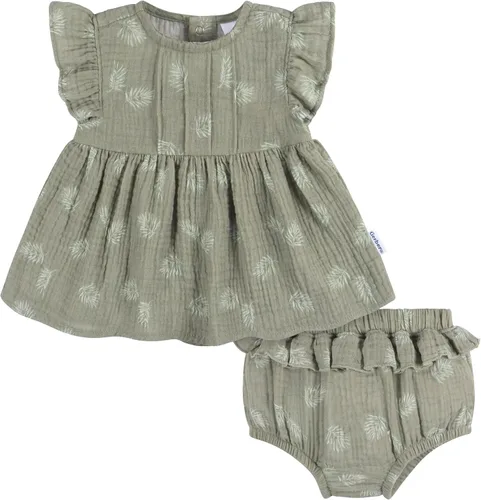 Vista 8 de Gerber conjunto de 2 piezas de vestido y cubrepañal para niña bebé Ditsy Floral
