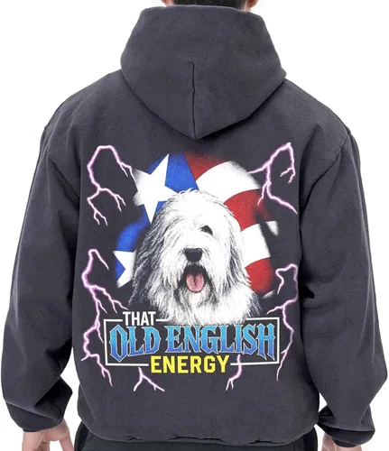 Vista 13 de U.S.A. Made - Old English Sheepdog 100% Cotton Hoodie by LA Apparel