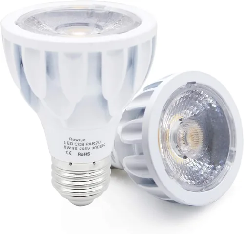 Vista 9 de PAR20 Bombilla LED de 12 W, regulable, 3000 K, blanco suave, foco COB ángulo de haz de 24°, base E26 para iluminación empotrada, campana extractora