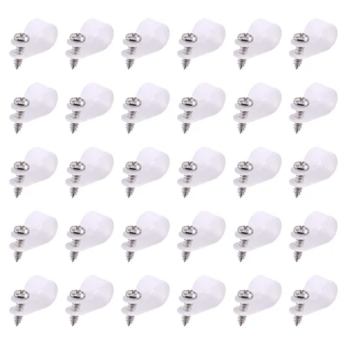 Vista 13 de Swpeet Paquete de 60 clips de cable tipo R de nailon negro de 1 pulgada, clips de sujeción de cable de montaje de tornillo de nailon con 60