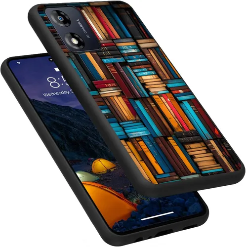 Vista 265 de Funda para Motorola Moto G Play 4G 2024, delgada y ligera, de silicona de TPU suave, color negro, ultrafina, para Motorola Moto G Play 4G 2024, Art