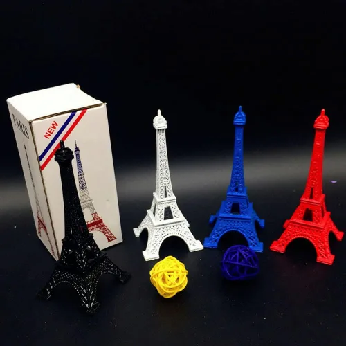 Vista 6 de AOLI Estatuas de estilo de la Torre Eiffel de París de Francia, modelo Landscrape, escultura (12.6 in, 3 colores)
