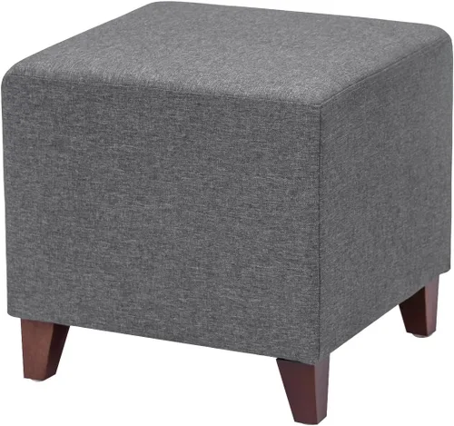 Vista 12 de Adeco Simple British Style Cube Reposapiés otomano banco reposapiés, 16x16x16, azul