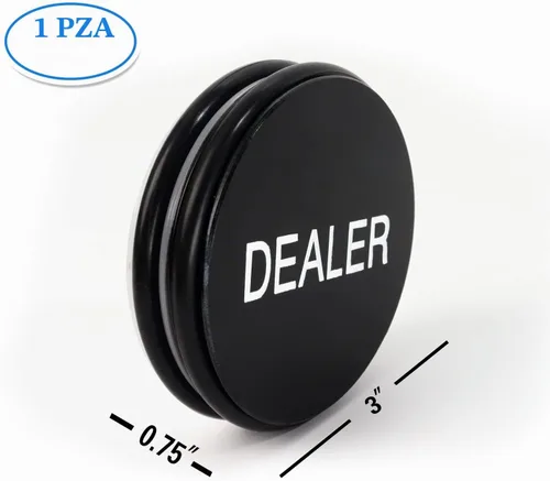 Vista 2 de GSE 3" Acrylic Poker Button, Double-Sided Casino Grade Dealer Puck Button