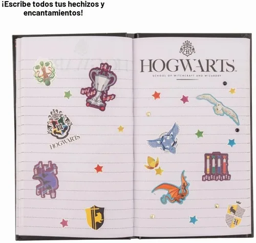 Vista 7 de Innovative Designs Harry Potter - Juego de diario brillante para niños, con calcomanías y gemas