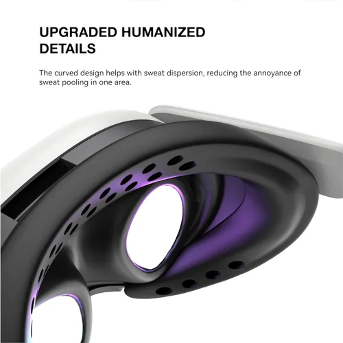 Vista 4 de APEXINNO VR Silicone Face Pad Cover for Meta Quest 3 Original Headset Accessories, Face Cushion Mask for Oculus Quest 3 Headset Face Pad, Breathable