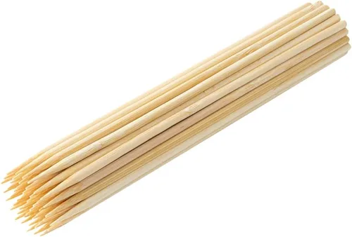 Vista 20 de Restaurantware Robata - Pinchos para asar de 8 pulgadas, 100 pinchos de alta resistencia, pinchos de bambú desechables congelables para verduras