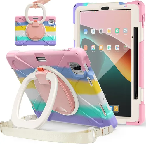 Vista 11 de Funda para Xiaomi Pad 5 / Pad 5 Pro con soporte para bolígrafo de 11.0 pulgadas 2021, funda protectora resistente a prueba de golpes con soporte