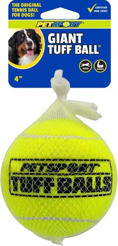 Vista 18 de PetSport Jr. Happy Birthday Tuff Ball - Juguetes para perros Paquete de 4 pelotas de tenis pequeñas (1.8 pulgadas) seguras para mascotas y goma