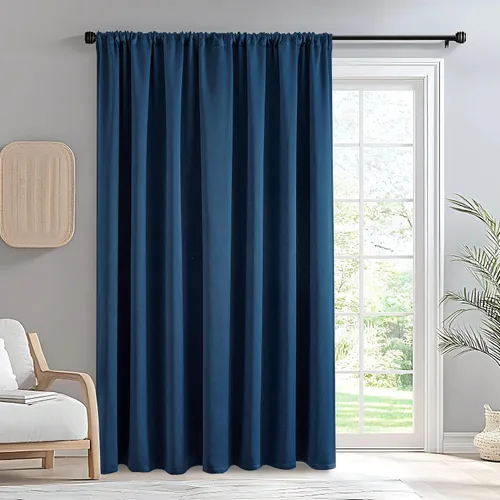 Vista 88 de IGEMAEVE Cortinas opacas de tamaño personalizado para dormitorio, 100 % opacas, 1 panel, aislamiento térmico, cortinas de oscurecimiento