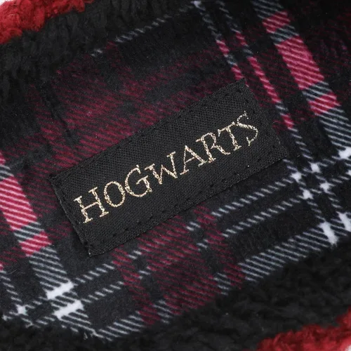 Vista 3 de Bioworld Harry Potter Hogwarts Crest - Pantuflas rojas para adultos