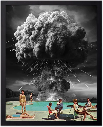 Vista 23 de Monem Art - Póster psicodélico – Impresión geométrica – Arte Trippy – Arte en blanco y negro – Arte abstracto – Arte moderno – Arte moderno – Arte