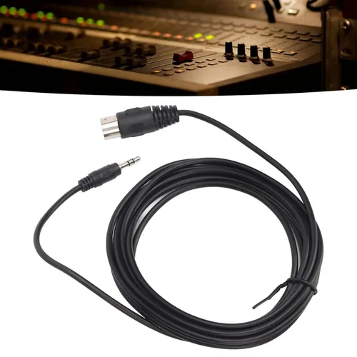 Vista 2 de Cable macho DIN de 8 pines, 9.8 pies DIN 8 pines a 0.138 in MIDI, enchufe macho DIN de 8 pines a cable de audio convertidor macho de 0.138 in