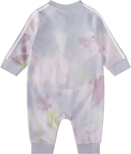 Vista 2 de adidas Overol de felpa francesa de manga larga con cremallera frontal para bebé niña