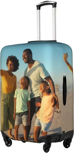 Vista 3 de Funda de equipaje personalizada para maleta de 18 a 32 pulgadas, elástica, lavable, elástica, antiarañazos, diseño personalizado, funda de maleta