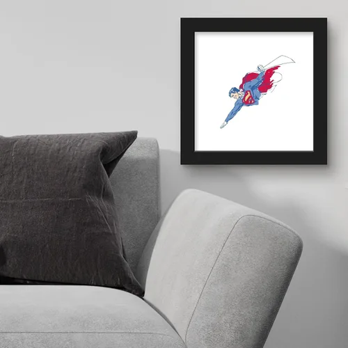 Vista 3 de Trends International Gallery Pops DC Comics Superman - Póster de pared de boceto de torso, 12 x 12 pulgadas, versión enmarcada en negro