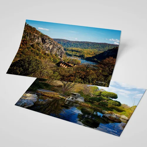 Vista 5 de Tarjetas postales vintage de paisaje de Virginia de Estados Unidos, paquete de 20 postales de todo el mundo, tarjetas de felicitación para viajes