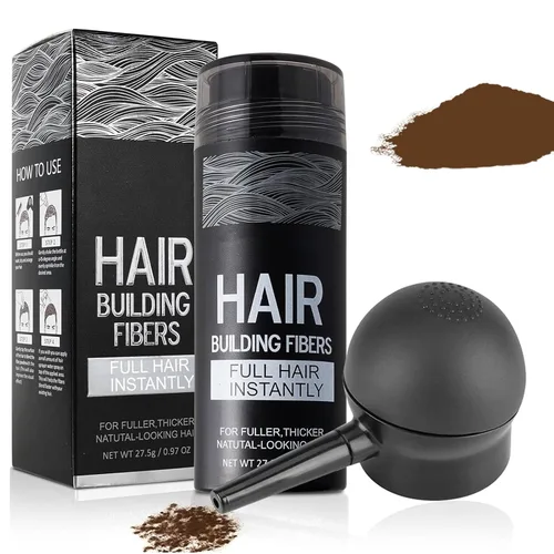 Vista 8 de Fibras de construcción del cabello para adelgazar el cabello con boquilla aplicadora en aerosol, naturales e indetectables, cabello más grueso al