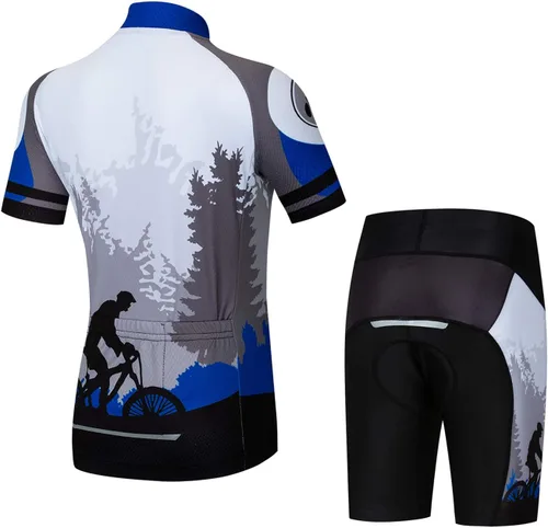 Vista 2 de Conjunto de camiseta de ciclismo para niños, camiseta de manga corta para niños y niñas, camisetas de dibujos animados de secado rápido S-XXL