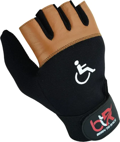 Vista 9 de BTR Guantes para Silla de Ruedas para Hombres y Mujeres Guantes para Movilidad y Discapacidad con Diseño Transpirable, Ligero, Agarre Negro