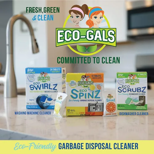Vista 9 de Paquete de Eco-Gals Eco Spinz limpiador de eliminación para cocina y eliminación más imán de lavavajillas Eco-Gals para ayudar con la organización