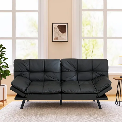 Vista 3 de Opoiar - Sofá cama de espuma viscoelástica para sala de estar, sofá biplaza moderno convertible para espacios de vida compactos, 71 pulgadas