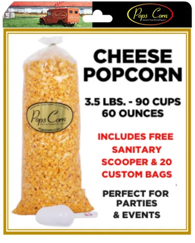 Vista 6 de ¡POPCORN AZUL! Gourmet Es un Niño-AL POR MAYOR/MAYORISTA -5 LIBRAS.-80 TAZAS-95 ONZAS-CUCHARA HIGIÉNICA GRATUITA Y 20 bolsas de regalo incluidas!