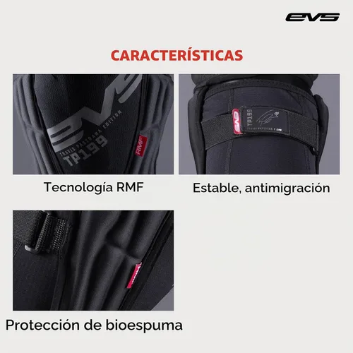 Vista 3 de EVS Sports TP199 - Protector de rodilla/espinilla para montar Resistente a los impactos, ligero y flexible, con diseño de manga para mayor Blackout