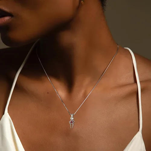 Vista 6 de Birthstone Baby Pendants for Mom or Grandma by Ginger Lyne, Kids Birthday Boy or Girl Cubic Zirconia Sterling Silver Charms to Create a Family Tree